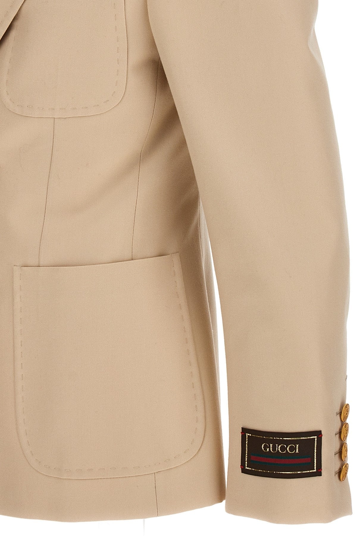 Gucci Men Cotton Double Breast Blazer Jacket