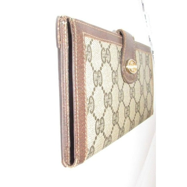 Gucci Brown Guccissima Print Xl Collection Leather Wallet