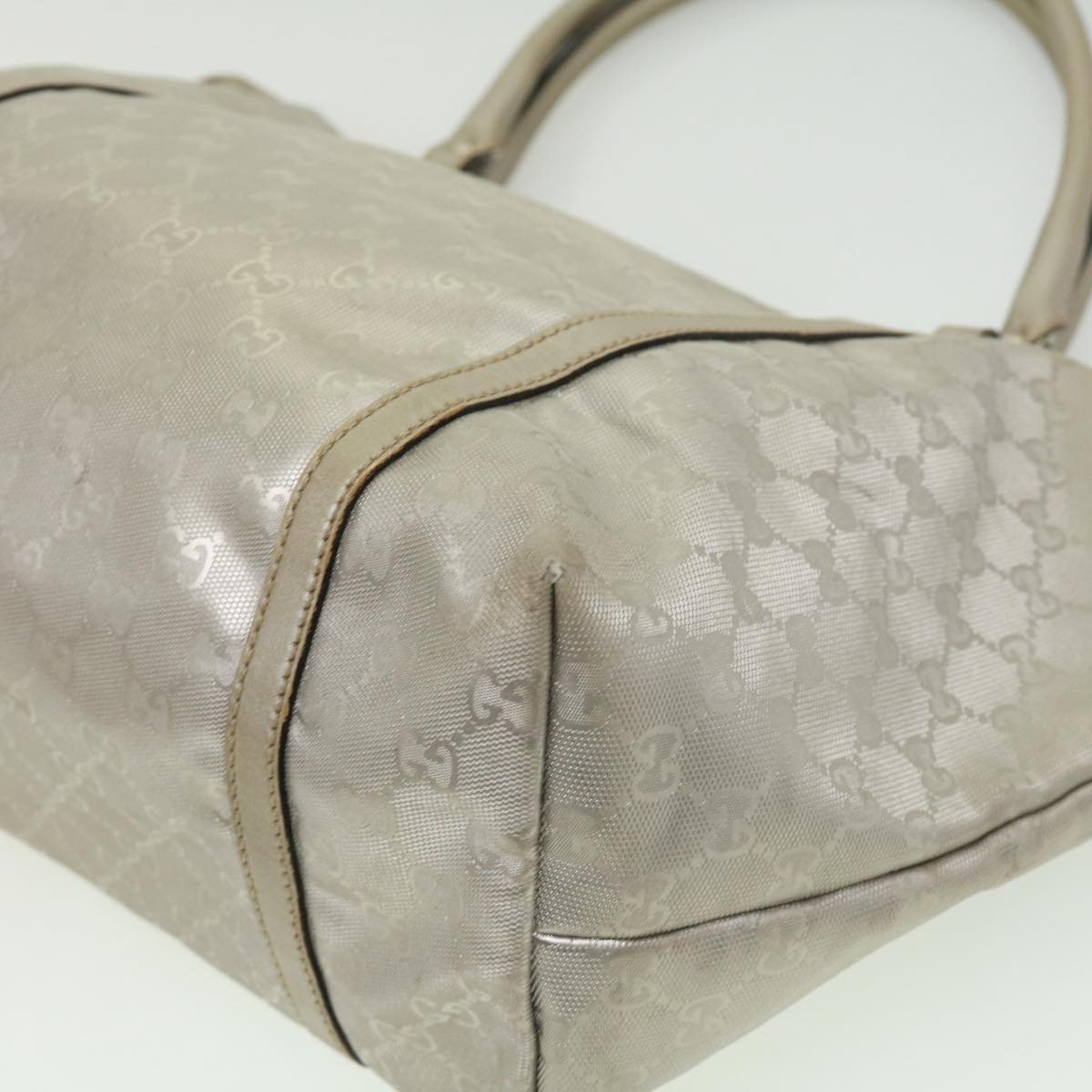 GUCCI GG Canvas Tote Bag Silver  cl184