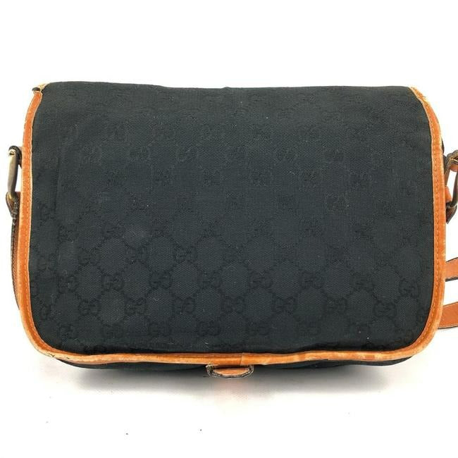 Gucci Black Guccissima Print 1955 Horse-bit Messenger