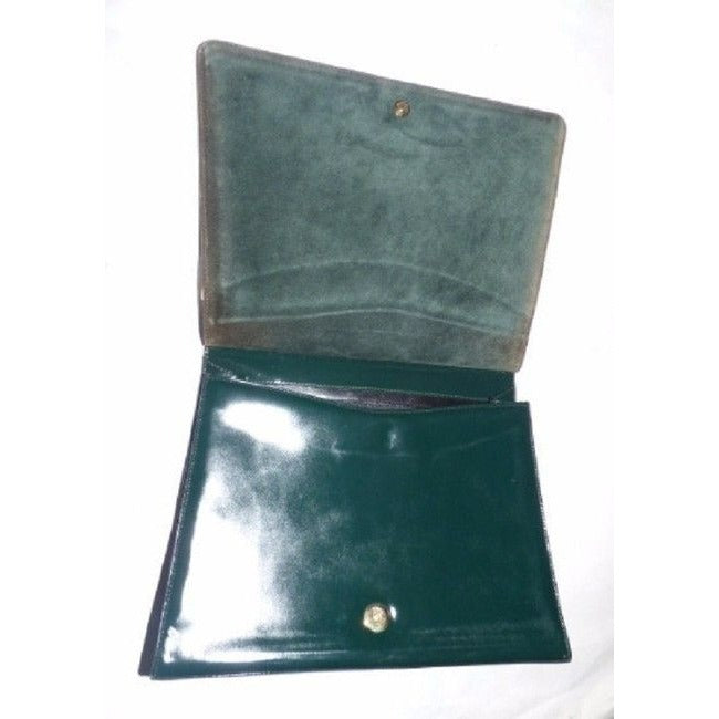 Gucci Vintage Pursesdesigner Purses Green Patent Leather Satchel