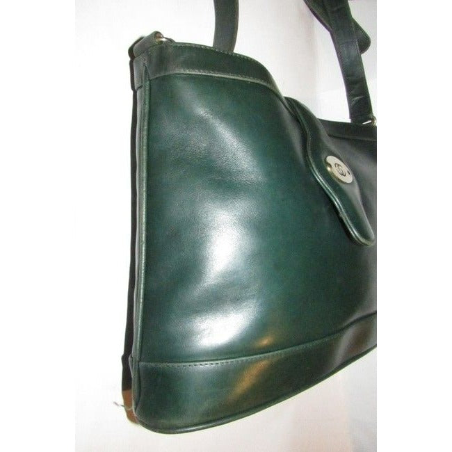 Gucci Forest Green Leather Britt Blondie Shoulder Bag Bucket Style