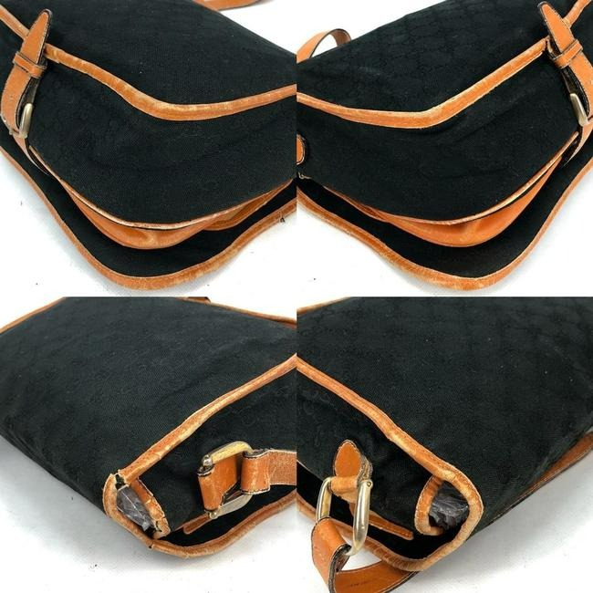 Gucci Black Guccissima Print 1955 Horse-bit Messenger