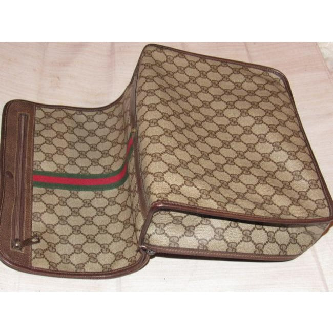 Gucci Ophidia Top Handle Tote Print With Redgreen Center Stripe Brown Guccissimaredgreen Leathercoat