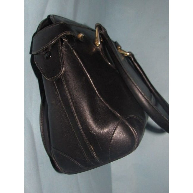Gucci Vintage Pursesdesigner Purses Glossy Black Leather Satchel