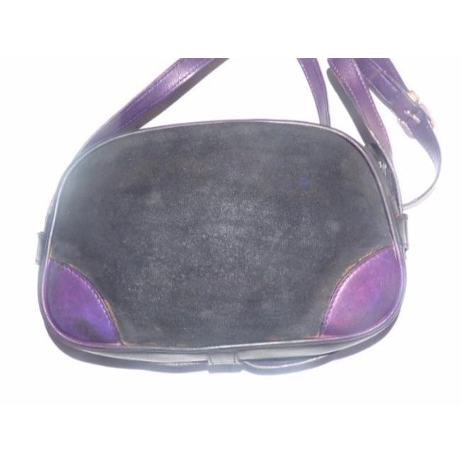 Gucci Vintage Pursesdesigner Purses Navyblack Suedepurple Leather Leathersuede Satchel