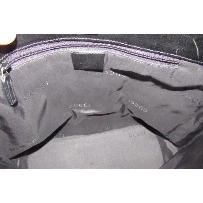 Gucci Satcheltote Style Pursesdesigner Purses Black Leather And Gg Leather Satchel