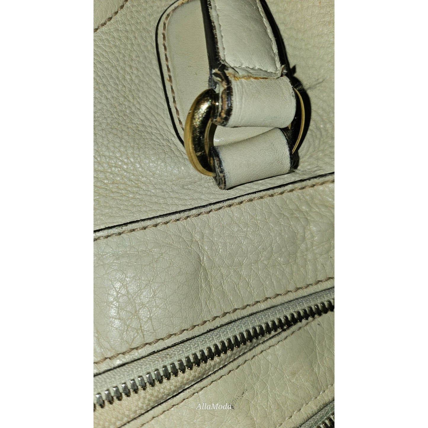 Gucci Soho Ivory Leather Satchel with XL Tassel & Strap