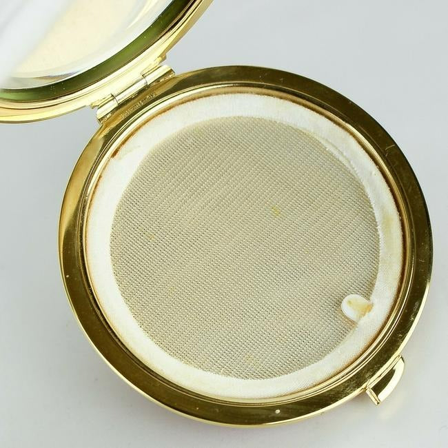 Gucci Red Lizard Leather Gold Compact