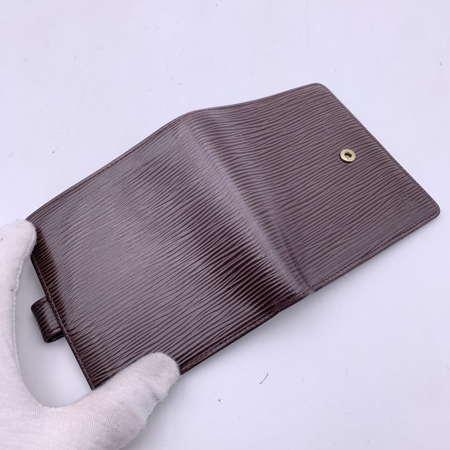 LOUIS VUITTON Brown Epi Leather Compact Wallet Coin Purse