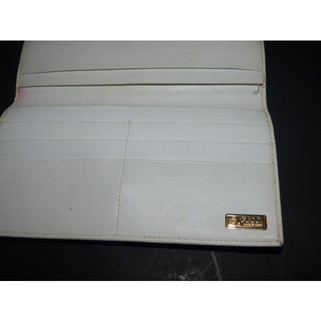 Gucci White Micro G Print Guccissima Wallet