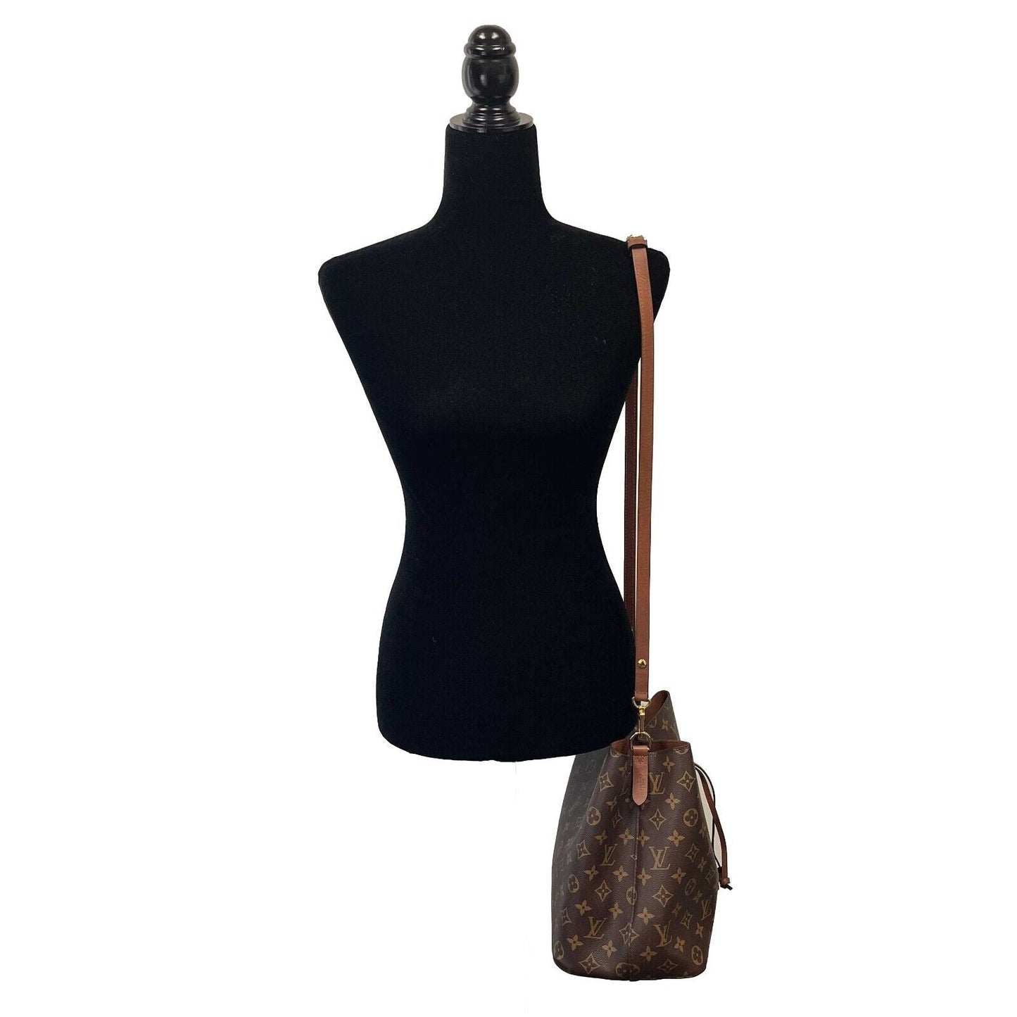 LOUIS VUITTON - Neonoe MM Monogram Brown Canvas Shoulder Bag FULL KIT
