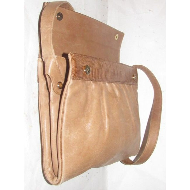 Gucci Vintage Pursesdesigner Purses Brown Python Skin And Camel Smooth Leather Shoulder Bag