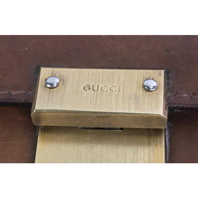 Gucci Vintage Purses Brown Leather Clutch