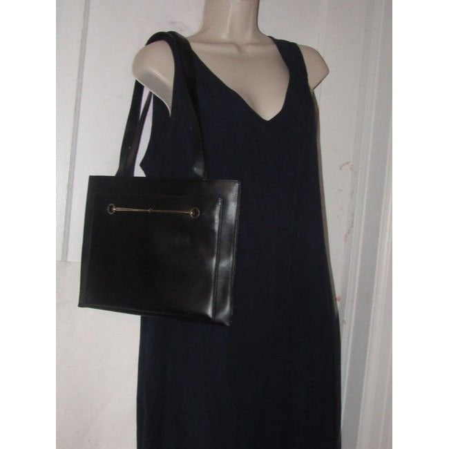 Gucci Tom Ford Era Black Leather Skinny Horse-bit Tote Bag