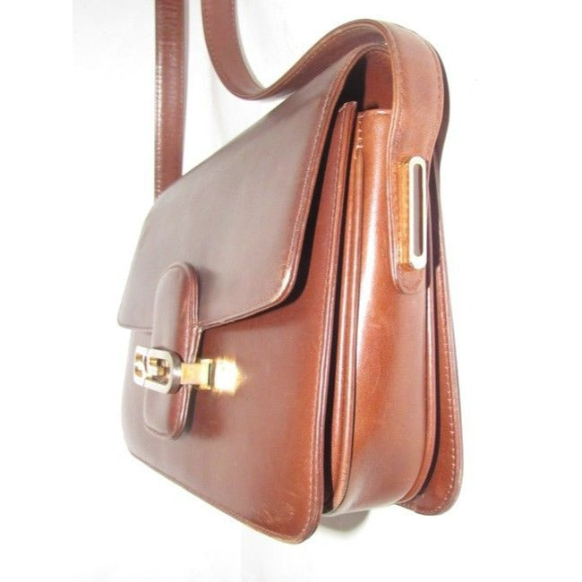 Gucci Vintage Pursesdesigner Purses Caramel Brown Leather Shoulder Bag