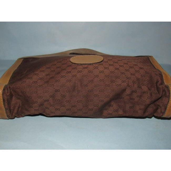 Gucci Vintage Pursesdesigner Purses Btrown Small G Logo Print Fabric And Camel Leather Jacquard Canv