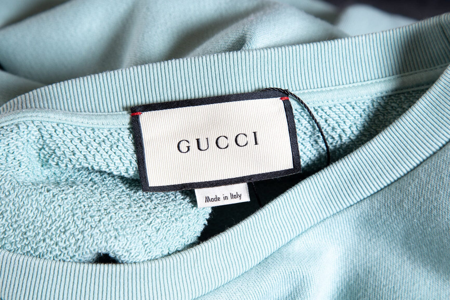 Gucci Blue Floral Embroidered Heart Sweater SZ XL