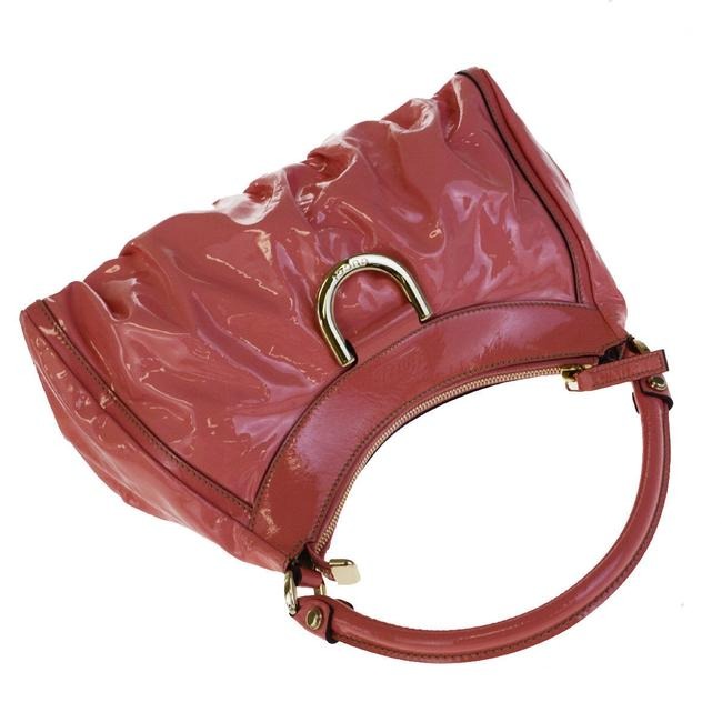 Gucci Abbey D Ring Pursesdesigner Purses Salmon Pink Patent Leather Shoulder Bag