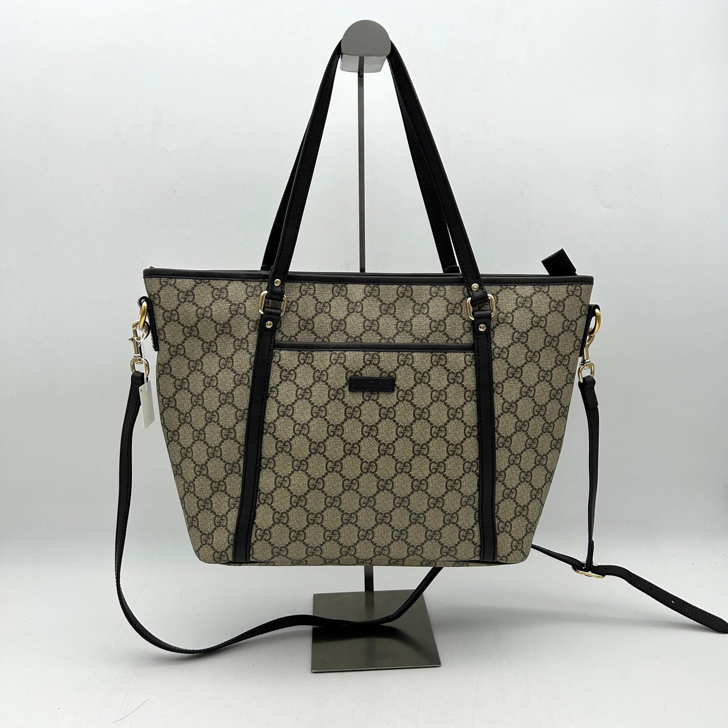 Gucci Beige/Ebony GG Supreme Canvas/Leather Medium Joy Tote Bag AF651