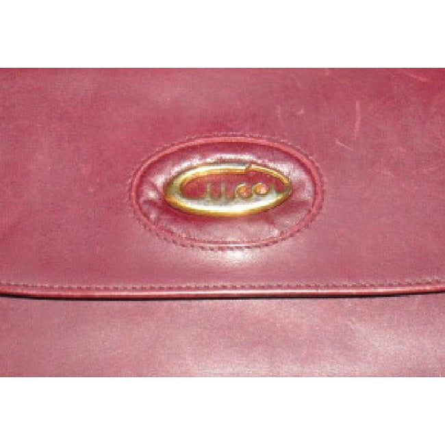 Gucci Super Soft Burgundy Leather With Gold Hardware Vintage Wallet