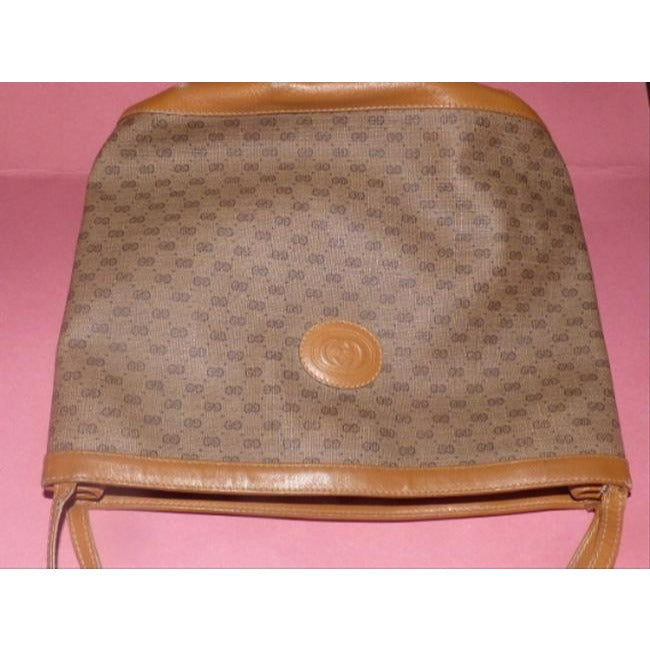 Gucci Blue Micro G Print Leather Bucket Bag Satchel