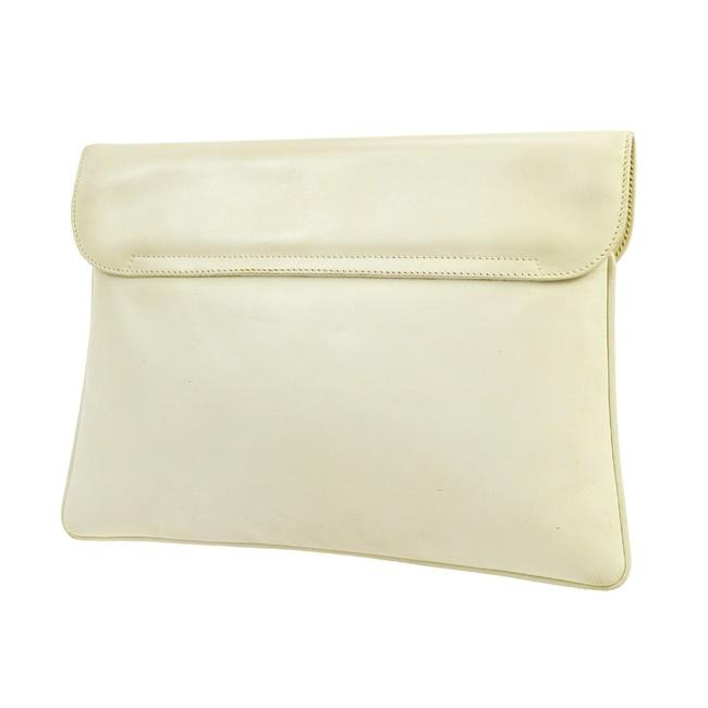 Gucci Envelope Top Stone Colored Leather Clutch