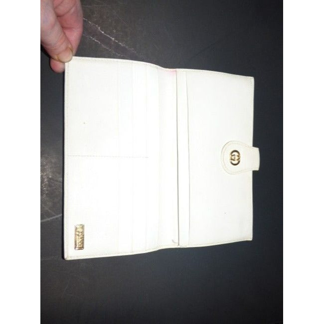 Gucci White Micro G Print Guccissima Wallet