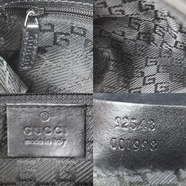 Gucci Black Canvas With A Heavy Canvas Belt And Chrome Accents Bag Fanny Pack Wallet