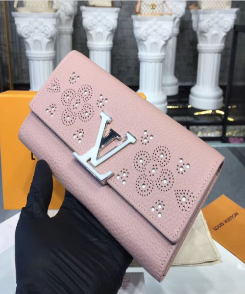 Louis Vuitton Compact Wallet Taurillion Leather Magnolia