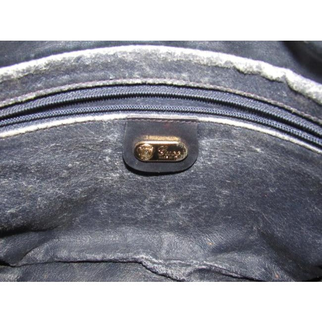 Gucci Blue Micro G Print Leather Bucket Bag Satchel