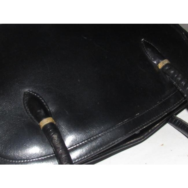 Gucci Top Handle Bag Black Leather Satchel