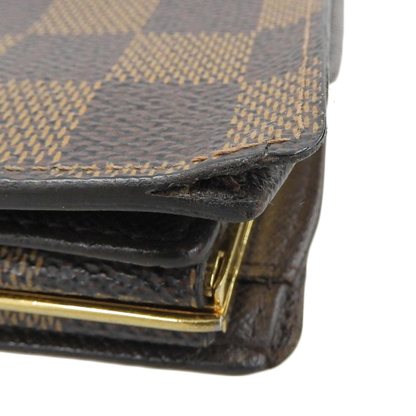 Louis Vuitton Damier Canvas Ebene Damier Canvas Wallet (Bi-Fold)