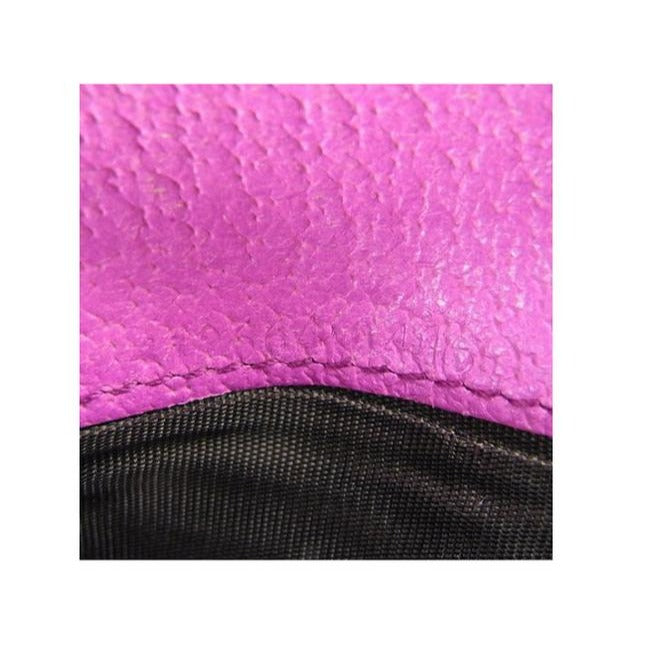 Gucci Brown Large G Logo Canvas And Hot Pink Leather Vintage Wallet