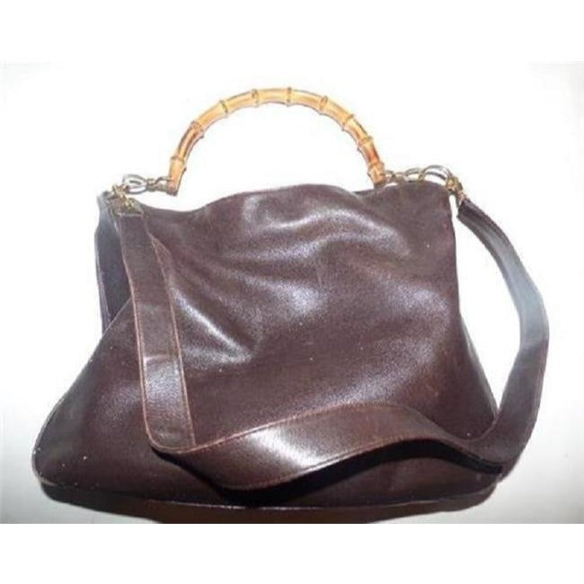 Gucci Vintage Two Way Brown Leather Hobo Bag