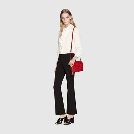 Gucci Leather Disco Bag in Red