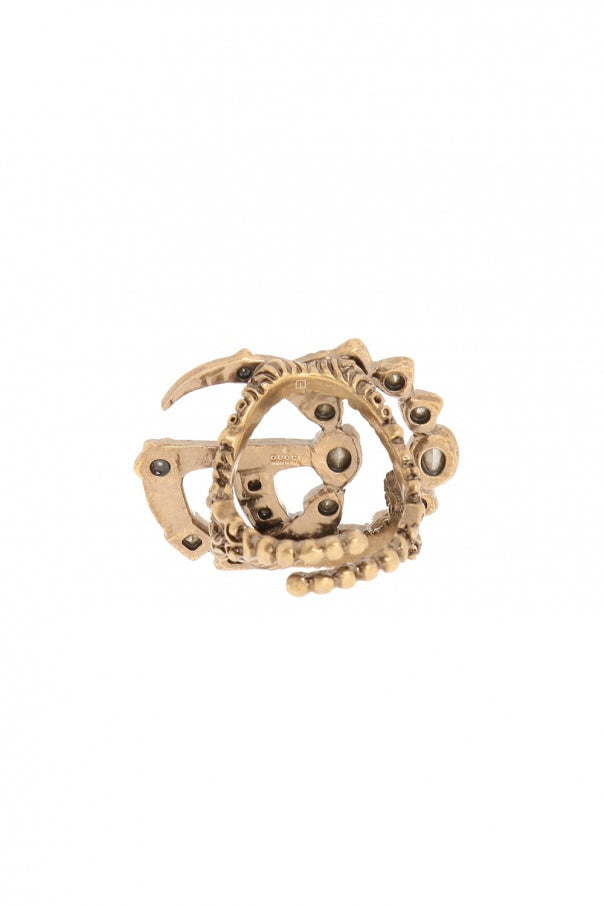Gucci Crystal GG Ring in Gold