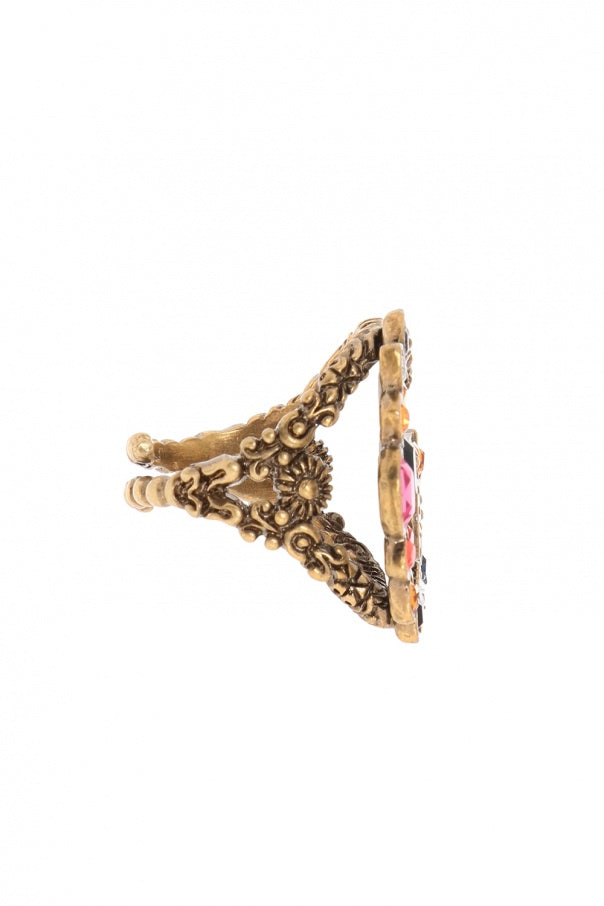 Gucci Crystal GG Ring in Gold