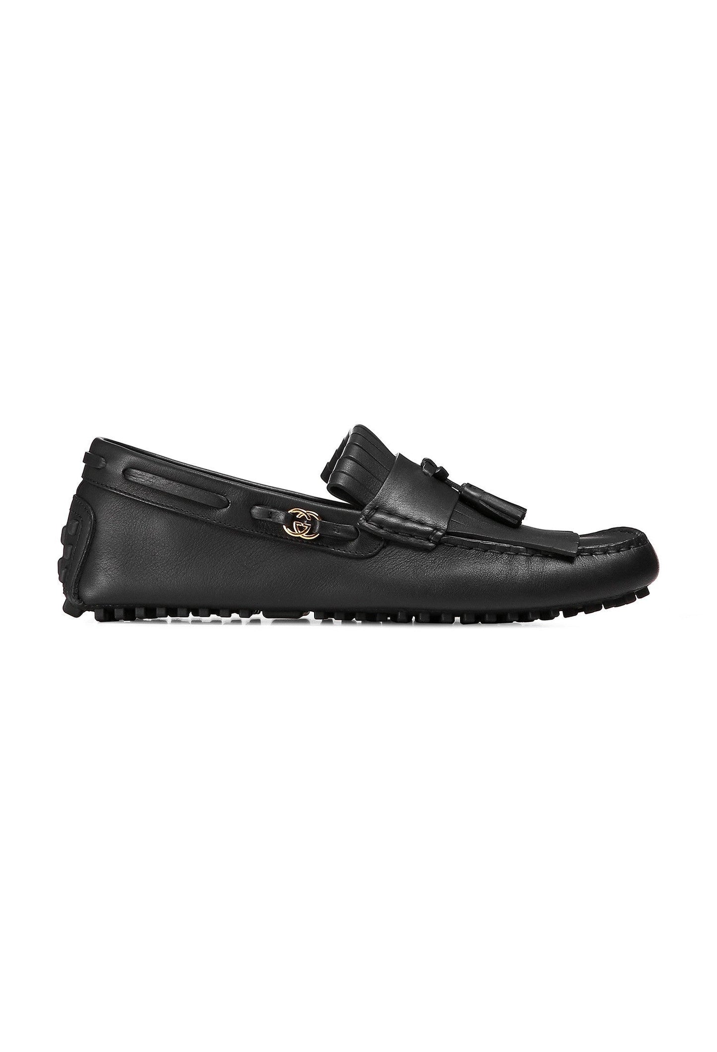 Gucci Men's Black Driving Shoe with Tassel