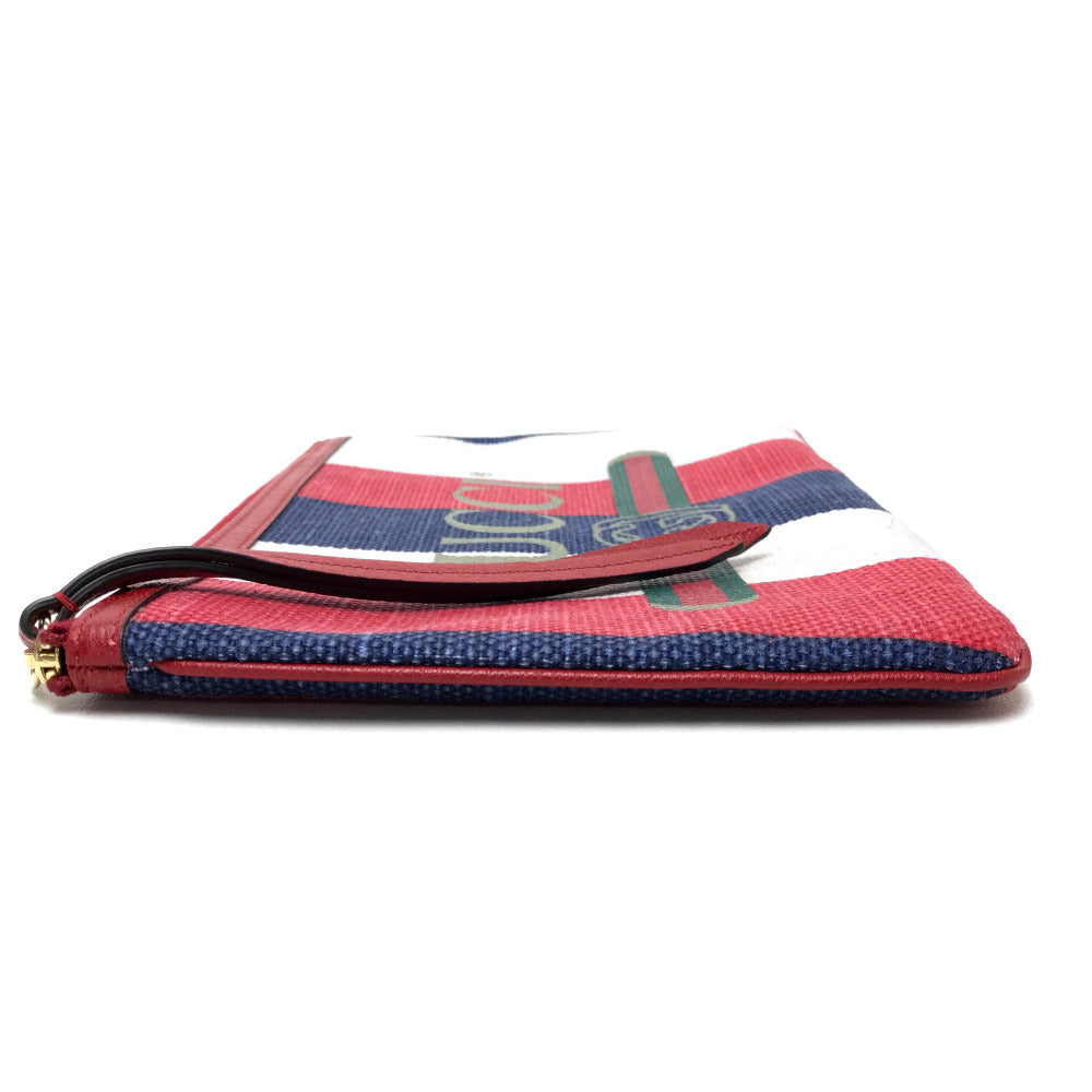GUCCI Clutch bag 524788 Canvas / leather Red Men's Women Baia de la Silvi stripes