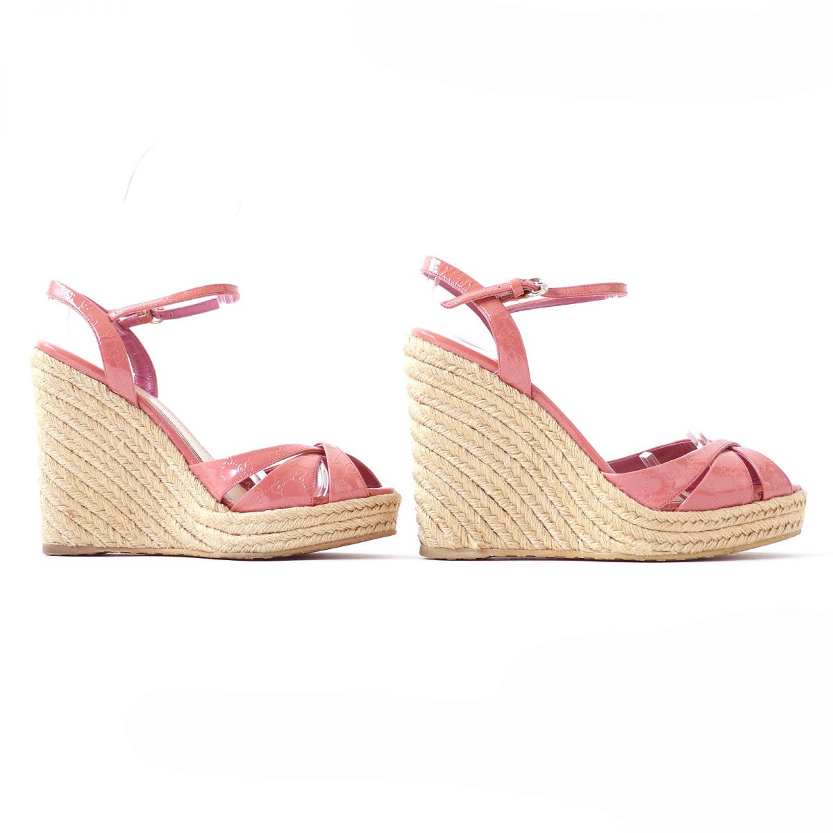 GUCCI Sandals Patent leather pink 35