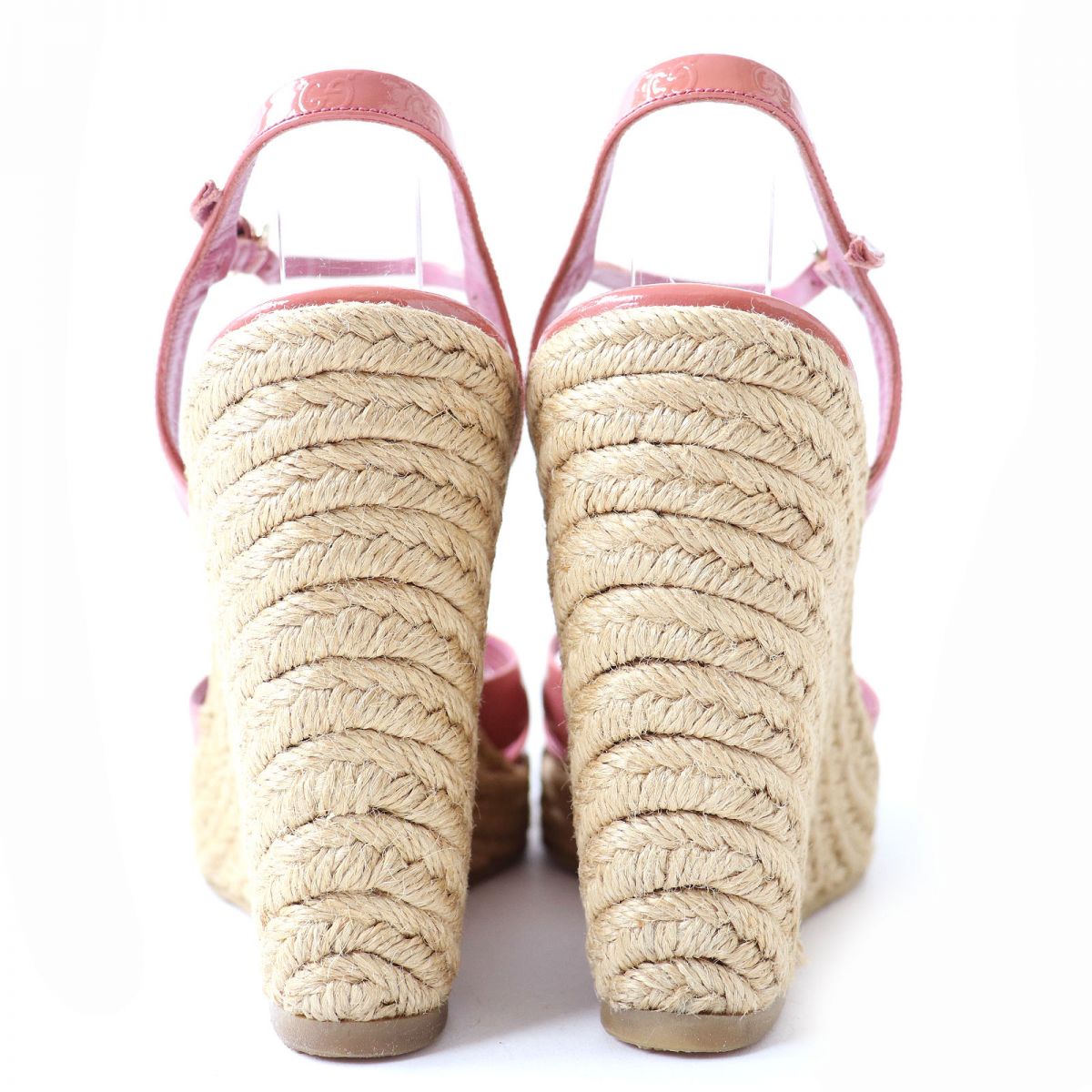 GUCCI Sandals Patent leather pink 35