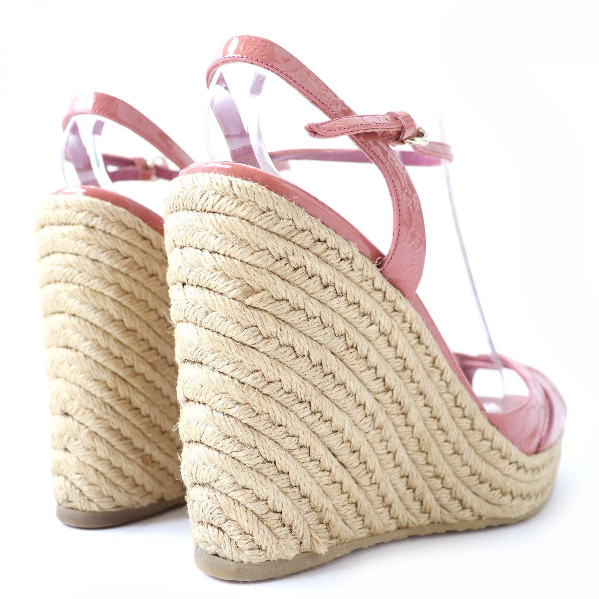 GUCCI Sandals Patent leather pink 35