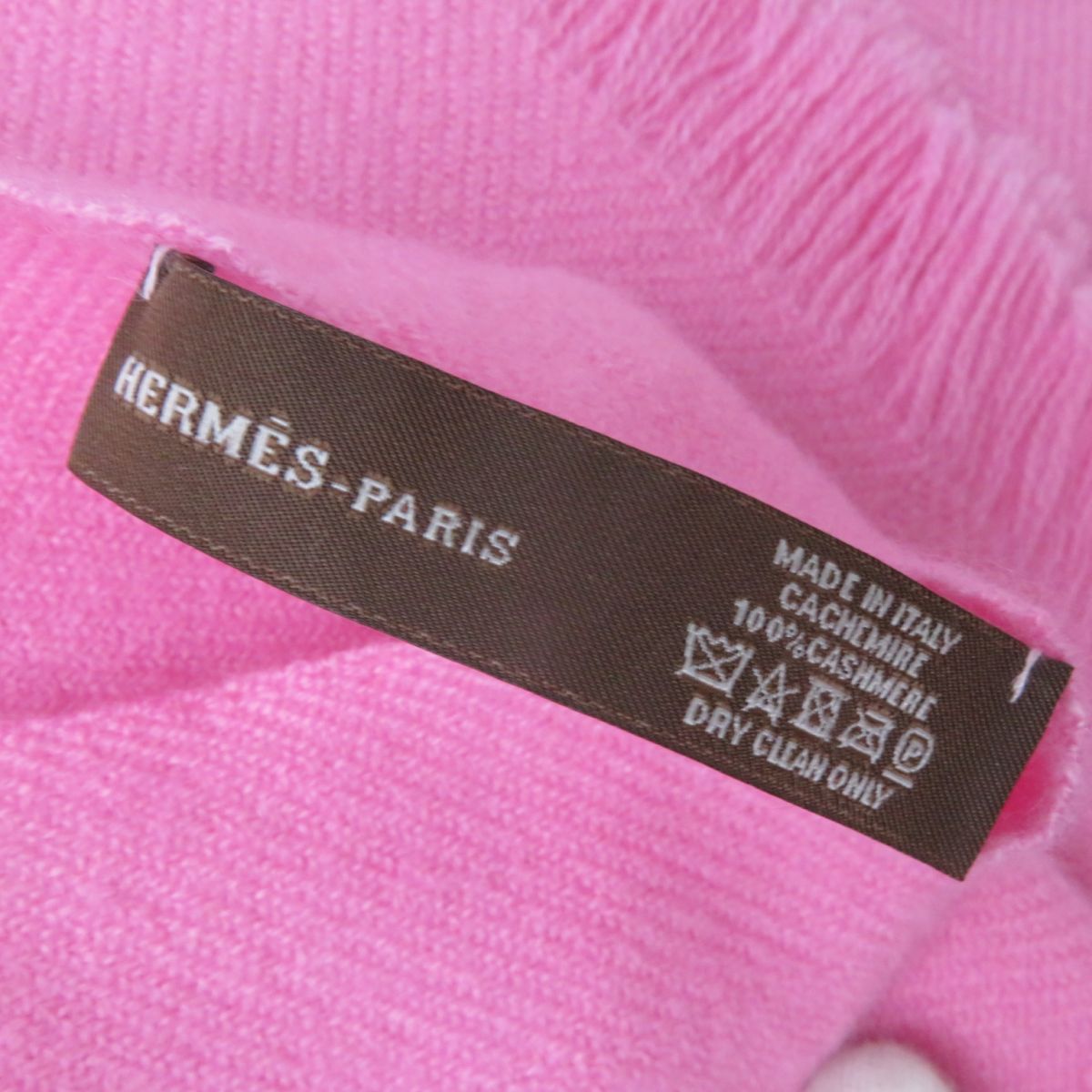 HERMES Stall Main: 100% cashmere pink Women Used