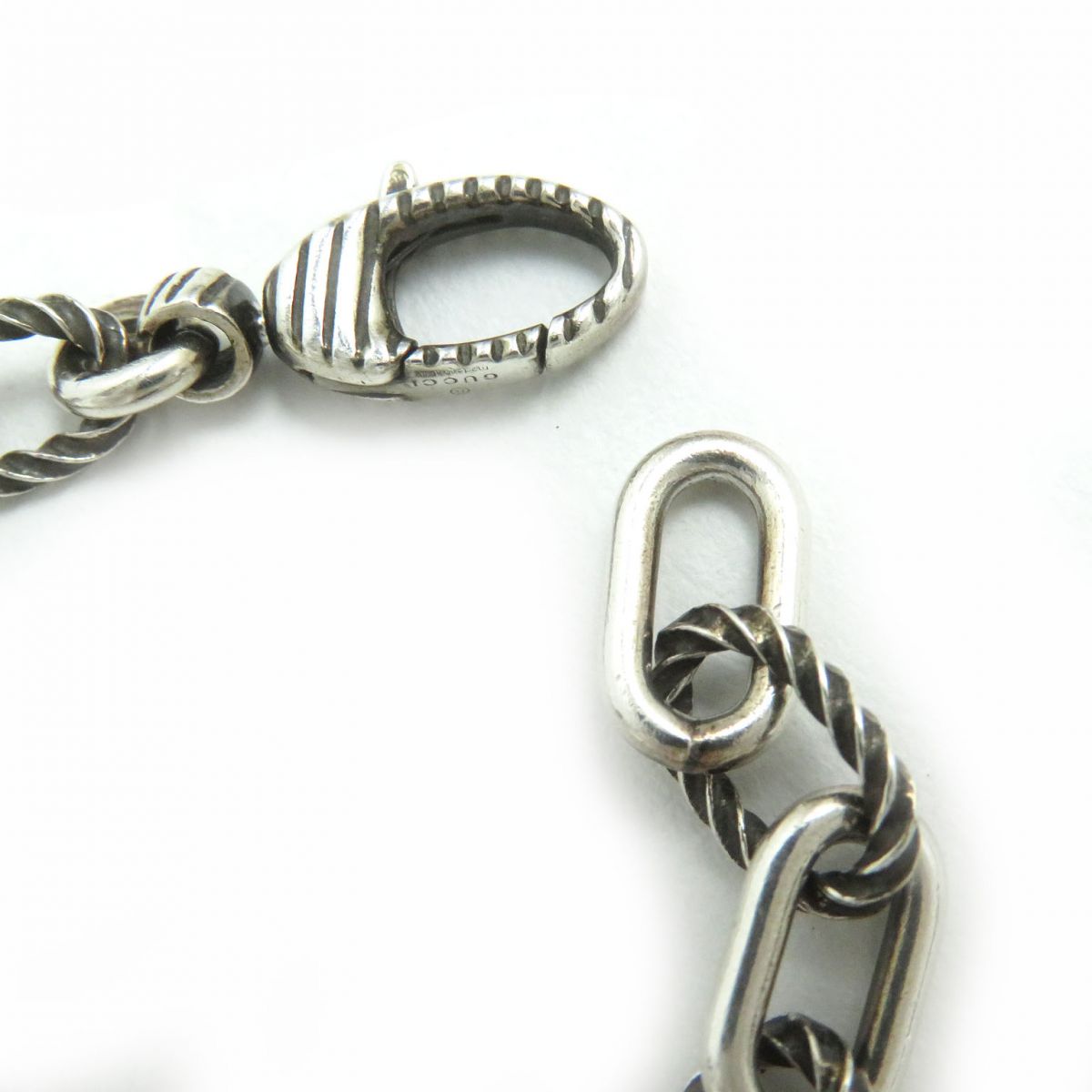 GUCCI bracelet Main�FAG925 Silver mens 18 Used