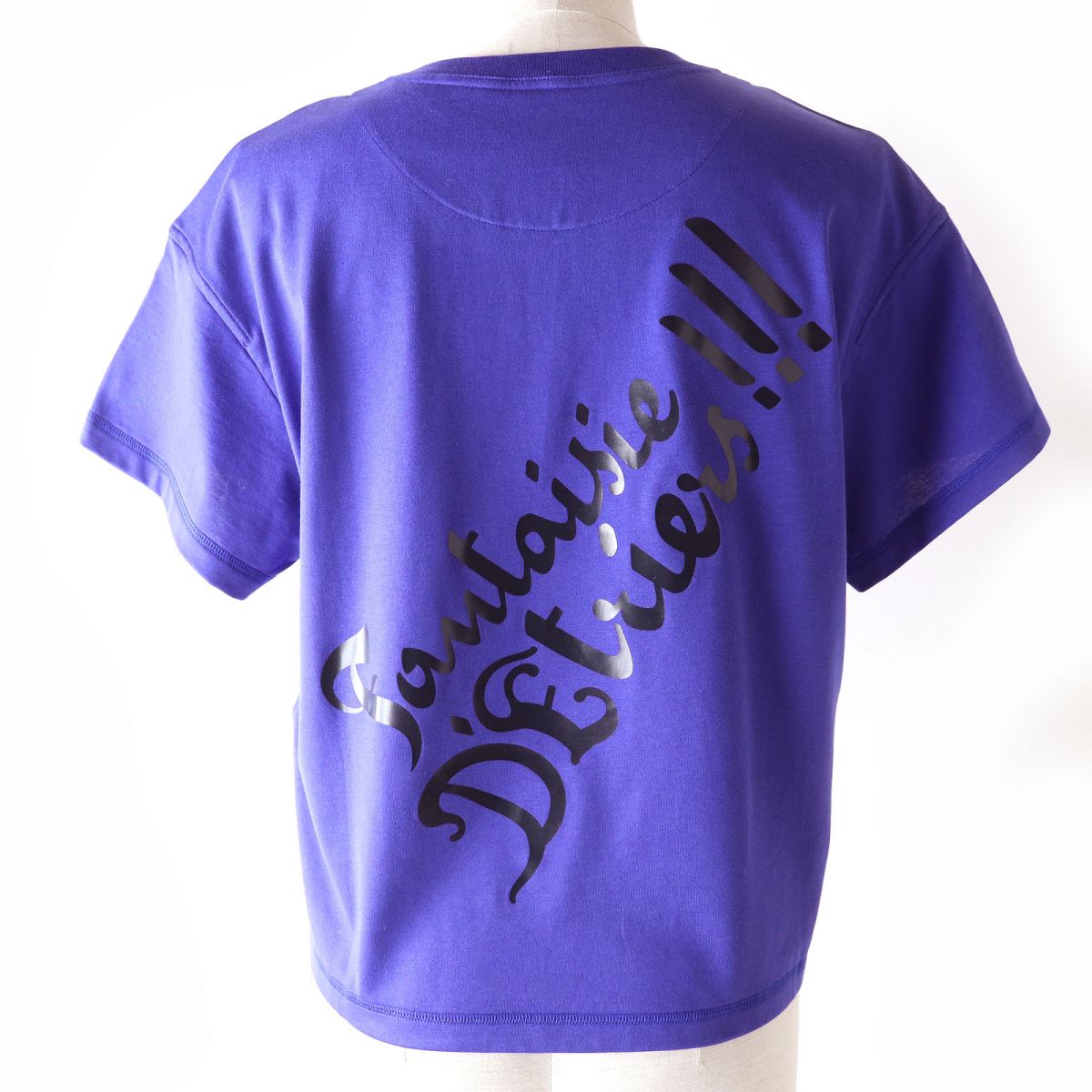 HERMES Short sleeve T-shirt Main: 100% cotton Purple Blue type Women 36 Used