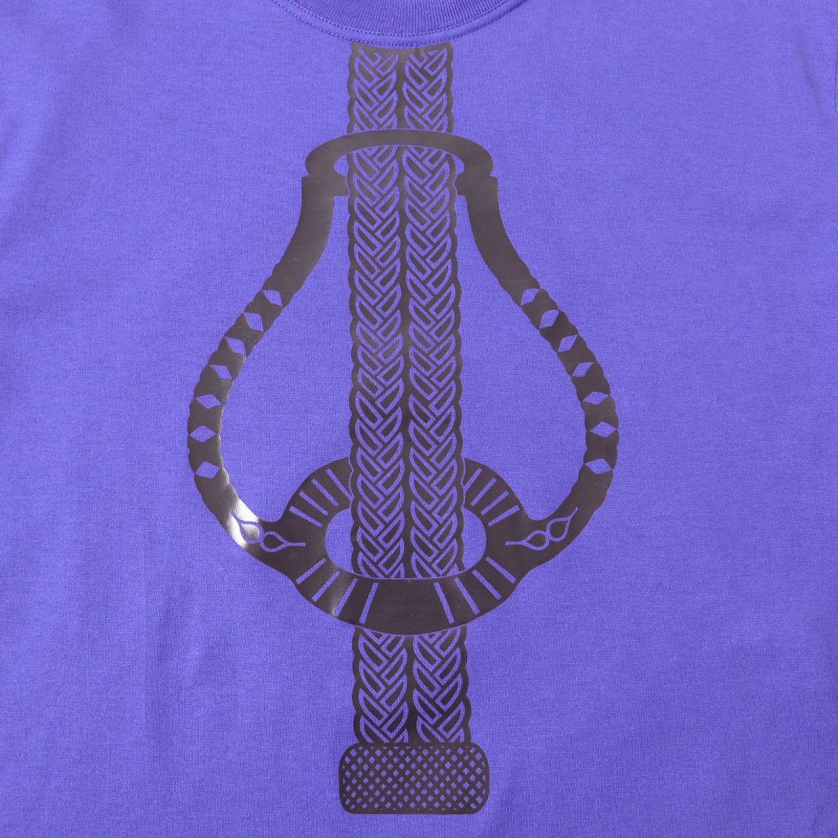 HERMES Short sleeve T-shirt Main: 100% cotton Purple Blue type Women 36 Used