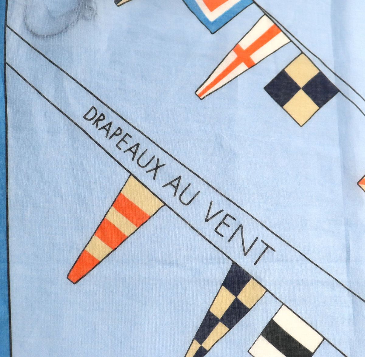 HERMES scarf cotton Light blue x multicolor