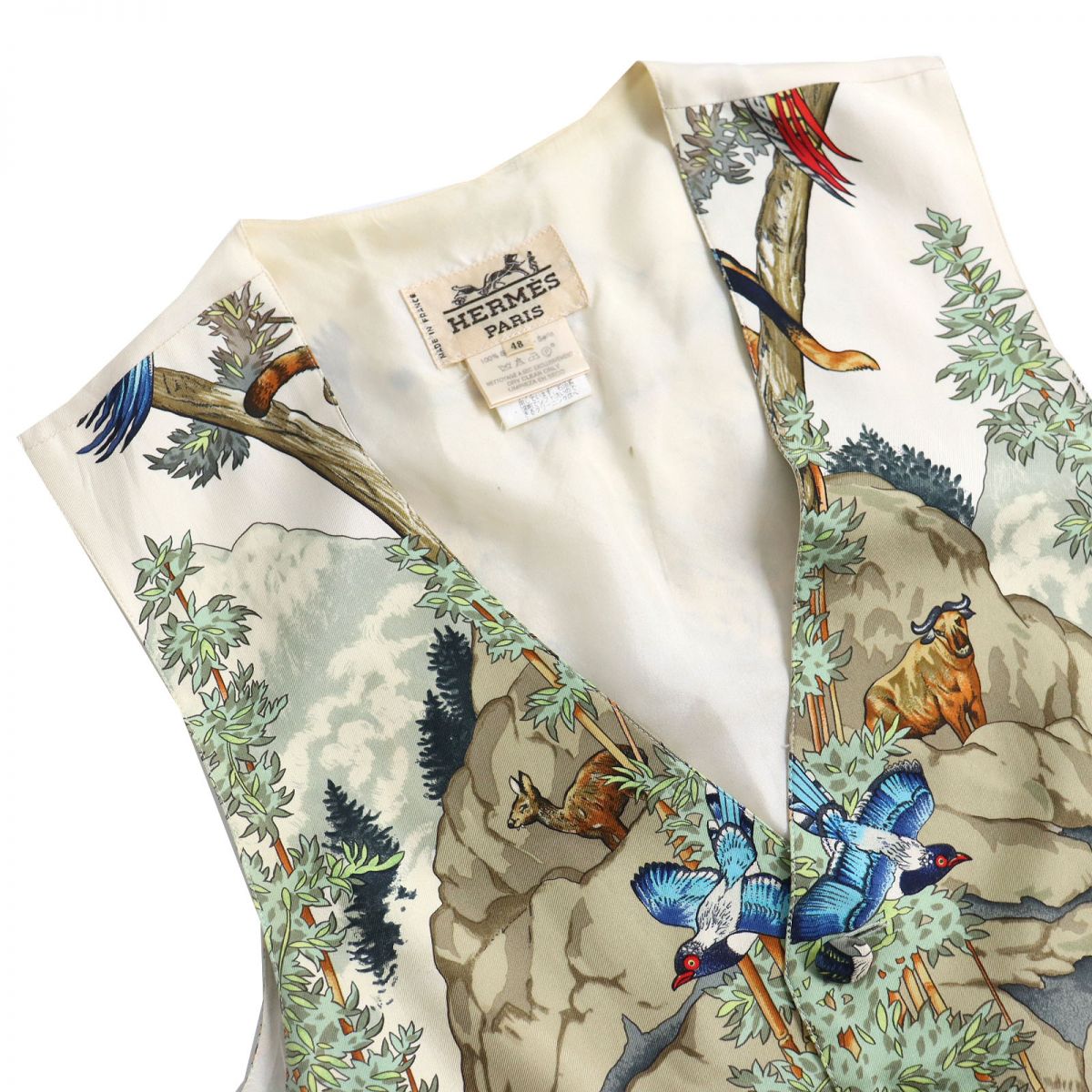 HERMES Best Main: 100% silk multicolor mens 48 Used