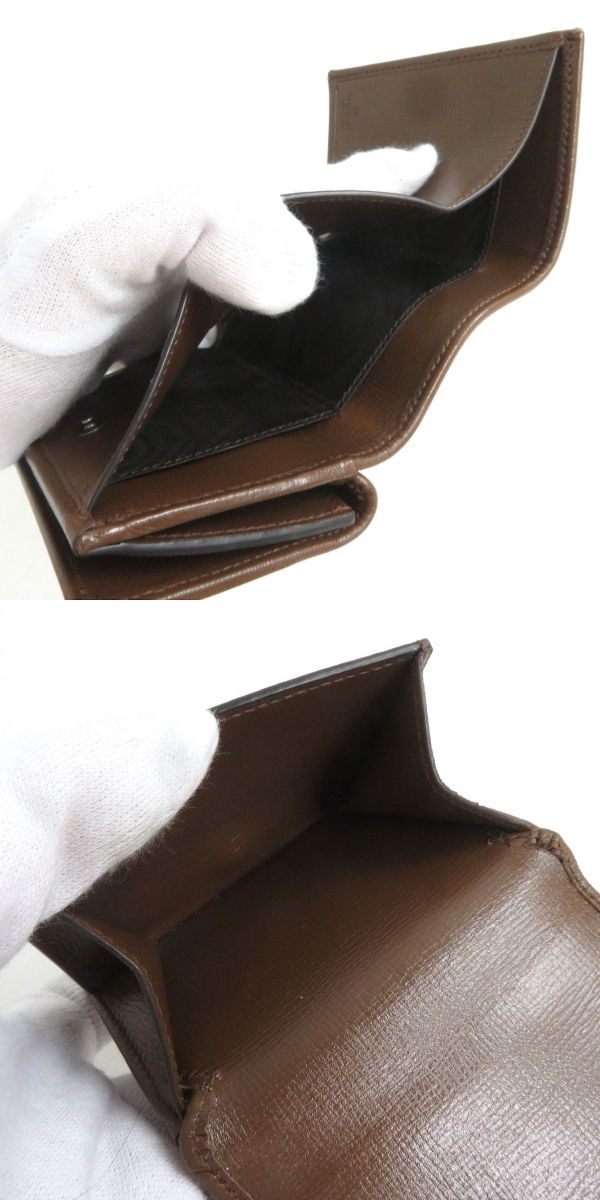 GUCCI Tri-fold wallet Main: Canvas, Part: Leather Beige x brown mens Used